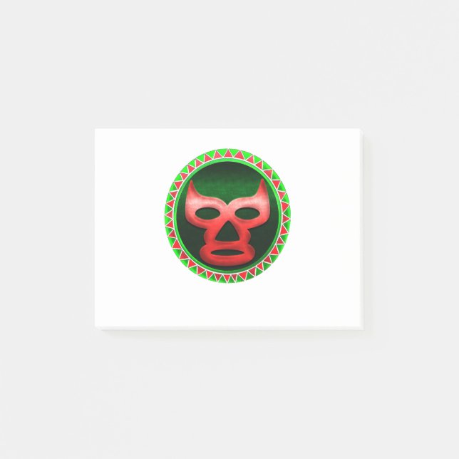 Mexikansk brottlingmask Lucha Libre Post-it Block (Framsida)