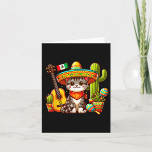 Mexikansk cat Cinco De Mayo Kitten Låt oss Fiesta Kort