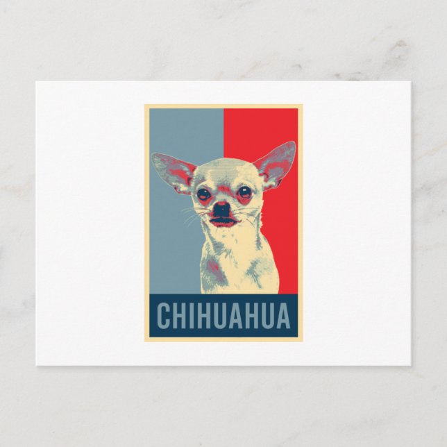 Mexikansk Chihuahua Hund Pop Art Inbjudan Vykort (Framsida)