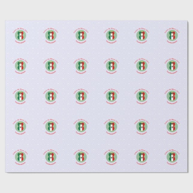 Mexikansk Cinco de Mayo-ängel Personlig  Presentpapper (Platt)