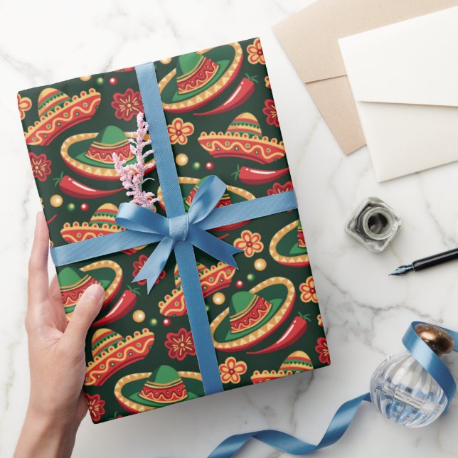 Mexikansk Cinco De Mayo-mönster  Presentpapper (Gifting)