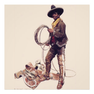 “Mexikansk Cowboy” av W Herbert Dunton  Fototryck