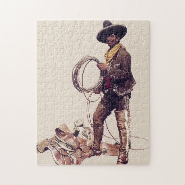 “Mexikansk Cowboy” av W Herbert Dunton  Pussel (Vertikal)
