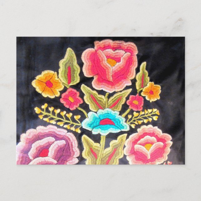 Mexikansk Embroidermodell Vykort (Framsida)