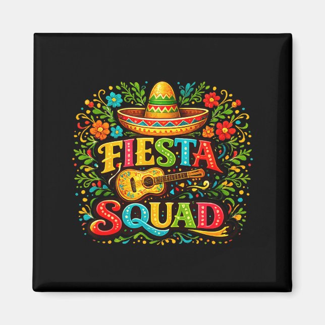 Mexikansk Fest Cinco De Mayo Låt Oss Taco Rörande  Magnet (Framsidan)