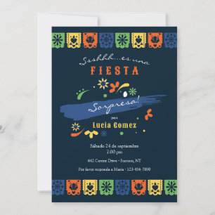 Mexikansk festflaggor inbjudan