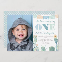 Mexikansk fiesta 1:a födelsedag Party för pojke Inbjudningar