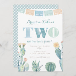 Mexikansk fiesta 2:a födelsedag party inbjudan för