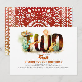 Mexikansk fiesta 2:a födelsedagen Party Inbjudningar