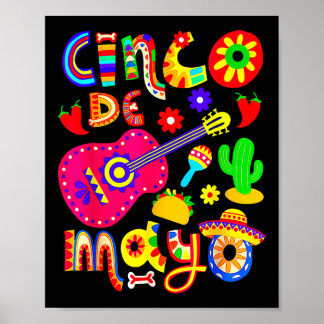 Mexikansk Fiesta 5 De Mayo Kvinnor Män Flickor Poster