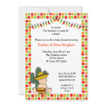 Mexikansk fiesta Baby Shower Inbjudan killingskinn