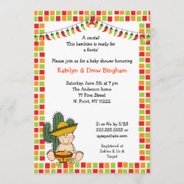 Mexikansk fiesta Baby Shower Inbjudan killingskinn