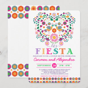 Mexikansk Fiesta Blomster Tjej- och Killbröllopsfe Inbjudningar