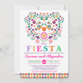 Mexikansk Fiesta Blomster Tjej- och Killbröllopsfe Inbjudningar