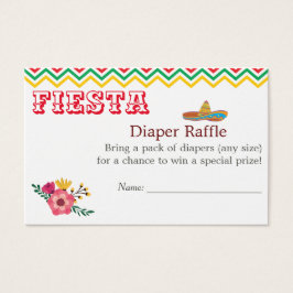 Mexikansk fiesta Charming Baby Shower Raffle Visitkort