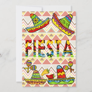 Mexikansk Fiesta Cinco de Mayo-inbjudan Chevron Inbjudningar