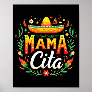 Mexikansk fiesta cinco de mayo mamma citat poster