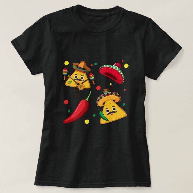 Mexikansk Fiesta Damkvärja T Shirt (Design framsida)