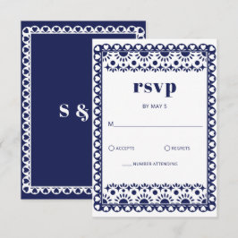 Mexikansk fiesta flottan Papel Picado Boho Bröllop OSA Kort