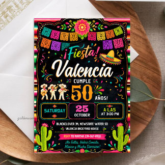 Mexikansk Fiesta Födelsedag - Mariachi Tema Inbjudningar
