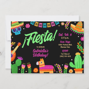 Mexikansk fiesta-Födelsedagsfest Inbjudningar
