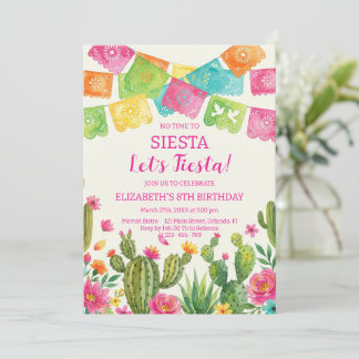 Mexikansk fiesta födelsedagsfest inbjudningar