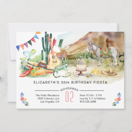 Mexikansk Fiesta Födelsedagsinbjudan Inbjudningar
