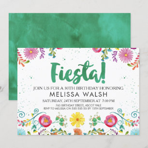 Mexikansk Fiesta Födelsedagsinbjudan Inbjudningar