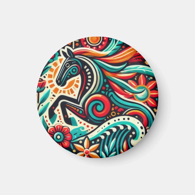 Mexikansk fiesta-häst magnet (Framsidan)