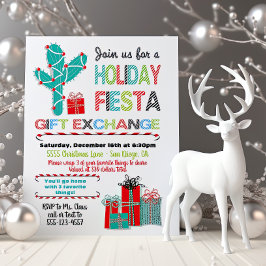 Mexikansk fiesta-julklapp inbjudningar