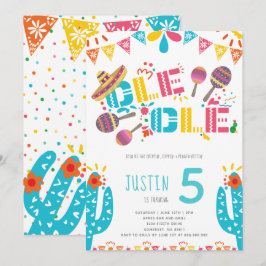 Mexikansk Fiesta Kactus Födelsedag Inbjudningar