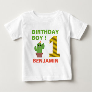 Mexikansk Fiesta Kawaii Kaktus 1-års Födelsedagsfe T Shirt
