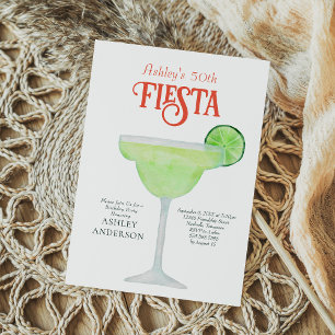 Mexikansk Fiesta Margarita Cocktail Födelsedagsfes Inbjudningar