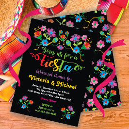 Mexikansk Fiesta Övningsmiddag med broderi Inbjudningar