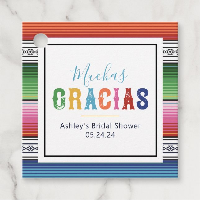 Mexikansk Fiesta Presentkort Gåvor Etiketter (Framsida)