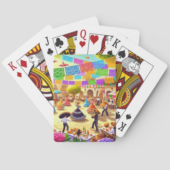 Mexikansk fiesta Scene Casinokort (Baksidan)