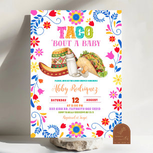 Mexikansk Fiesta Taco baby baby shower Inbjudningar