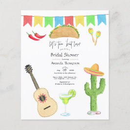 Mexikansk Fiesta Taco 'bout Love Bröllopsfest Flygblad