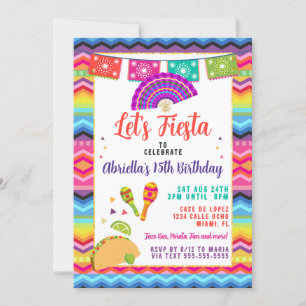 Mexikansk Fiesta Taco-fest Inbjudningar