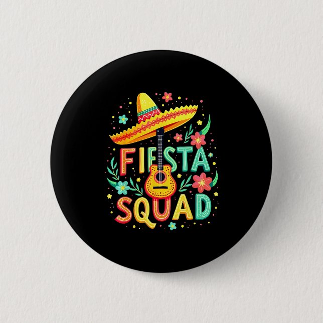 Mexikansk Fiesta-tröja för Cinco De Mayo-fest Knapp (Framsida)