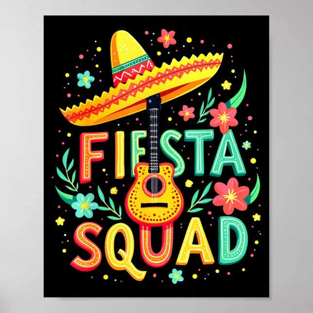 Mexikansk Fiesta Tröja För Cinco De Mayo Fest Poster (Framsidan)