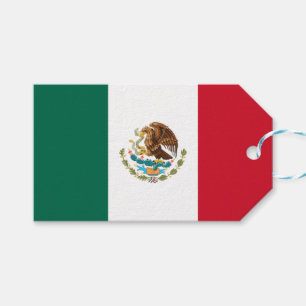 Mexikansk flagg (Mexiko) Presentetikett