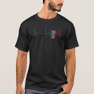Mexikansk Flagga Hjärta Mexiko Hjärtbeat Ekg Puls T Shirt