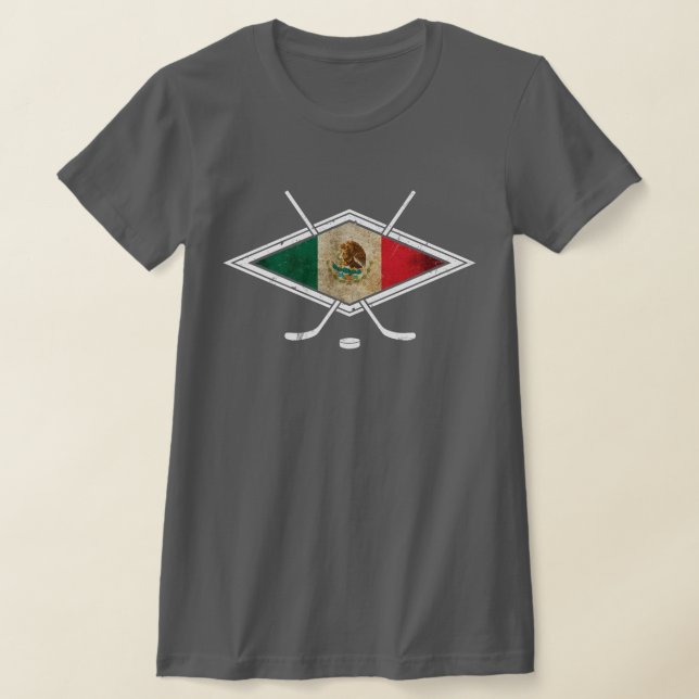 Mexikansk Flagga-Logotyp, med utskrift bakåt Tee Shirt (Laydown)