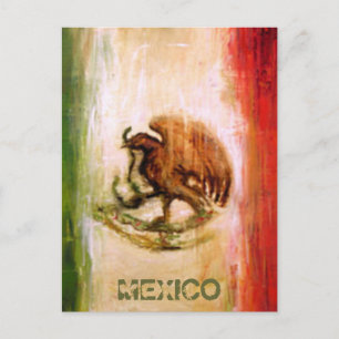 MEXIKANSK FLAGGA - MEXIKO STIL VYKORT