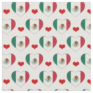 Mexikansk Flagga & Red Heart mode Fabric/Mexiko Tyg