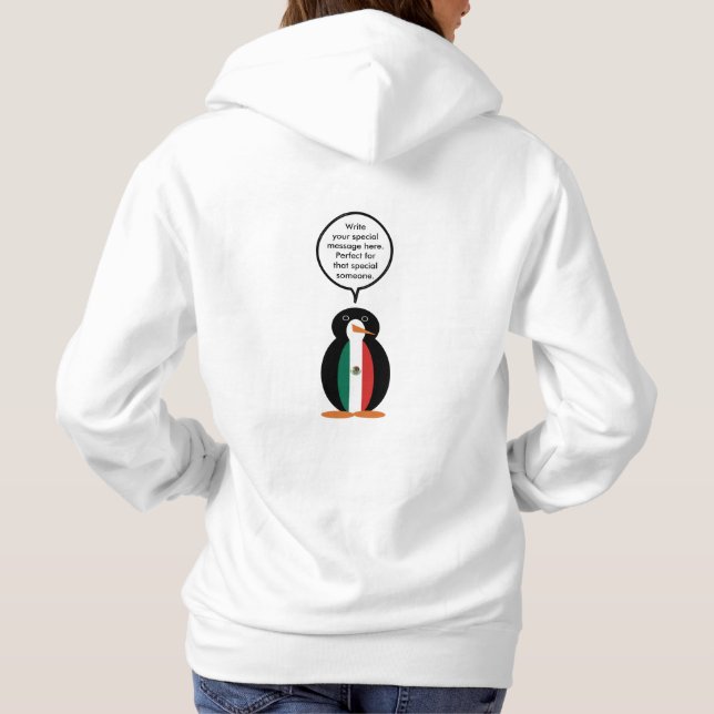 Mexikansk flagga Talande Ms. Penguin Dam  T Shirt (Baksida)