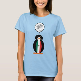 Mexikansk flagga talande Ms. Penguin dam  T Shirt