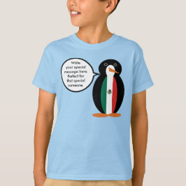 Mexikansk flagga Talande Ms. Penguin Pojkar T Shirt