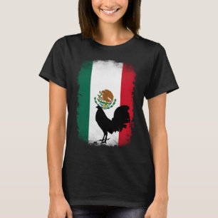Mexikansk flagga-vildfågel tupp gamefowl gal t shirt